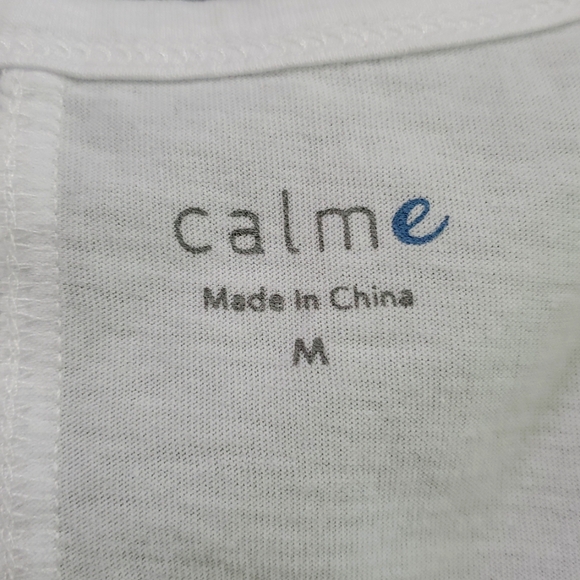 CALME by Johnny Was Tank Top in White, Size Medium, NWOT - Picture 5 of 7